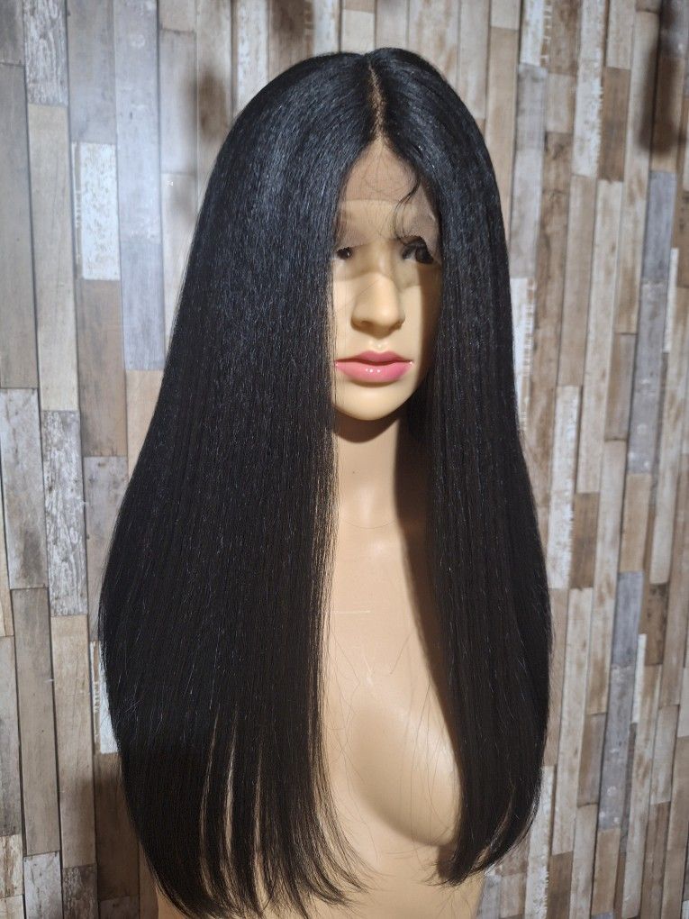 Human Hair Blend Lace Front Wig