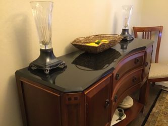 Thomasville American Expressions Hardwood Cherry Dining Set And Granite Top Buffet Mission Style For Sale In Phoenix Az Offerup