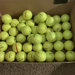 50 Golf Balls Titleist Prov1 And Prov1x In Good Condition 