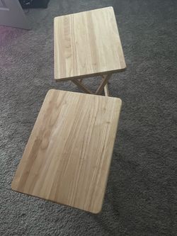 Set of 2 Winsome Foldable Wooden TV Tray Tables – $30