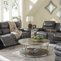 Ashley Furniture Edmar power reclining sofa and loveseat set