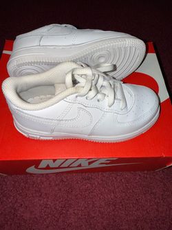 Kids size 10 White Air Force ones