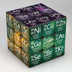 3x3x3 Magic Cube Puzzle Math Chemistry Element Magic Cube Children's Gifts Educational Toys