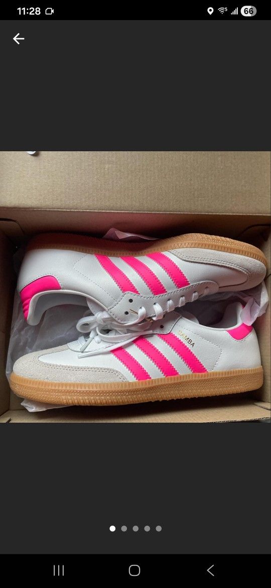 Brand New Adidas Samba OG Pink And White Trainers Size 6 Brand New With Original Box