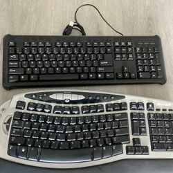 Microsoft Wireless Comfort Keyboard 4000 Model #1045 $15.00  Or Keyboard Wired HK214  $8.00