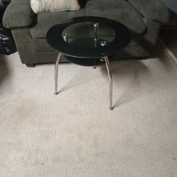 Glass End Table 