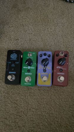 4 Pack, Donner Distortion/Fuzz/Noise Gate/ABY