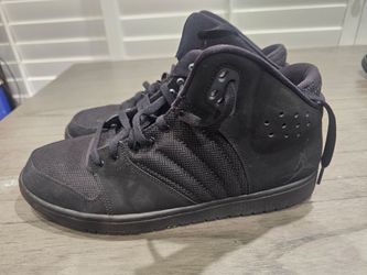 $50 - used Nike Air Jordan 1 Flight 4 Mens Size 13 Black Athletic Basketball Shoes Sneakers