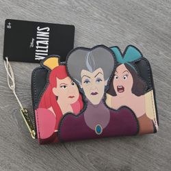 Loungefly Cinderella Evil Stepmother as a Stepsisters Villains Scene Zip Around Wallet