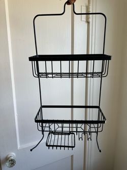 Black Metal Hanging Shower Caddy
