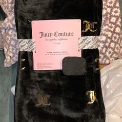 New Black Juicy Couture Blanket