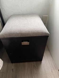 Storage Ottoman with Upholstered Seat