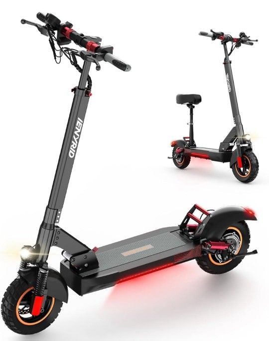iENYRID M4 Electric Scooter with Seat for Adults, 28 Mph Max Speed & 31 Miles Max Range,10 Inch Tires Offroad Electric Scooters 330lbs, 800w Motor