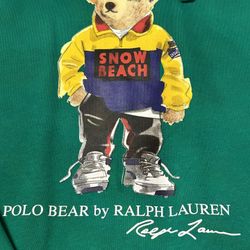 Snow Beach Polo Ralph Lauren Bear Fleece Hoodie 