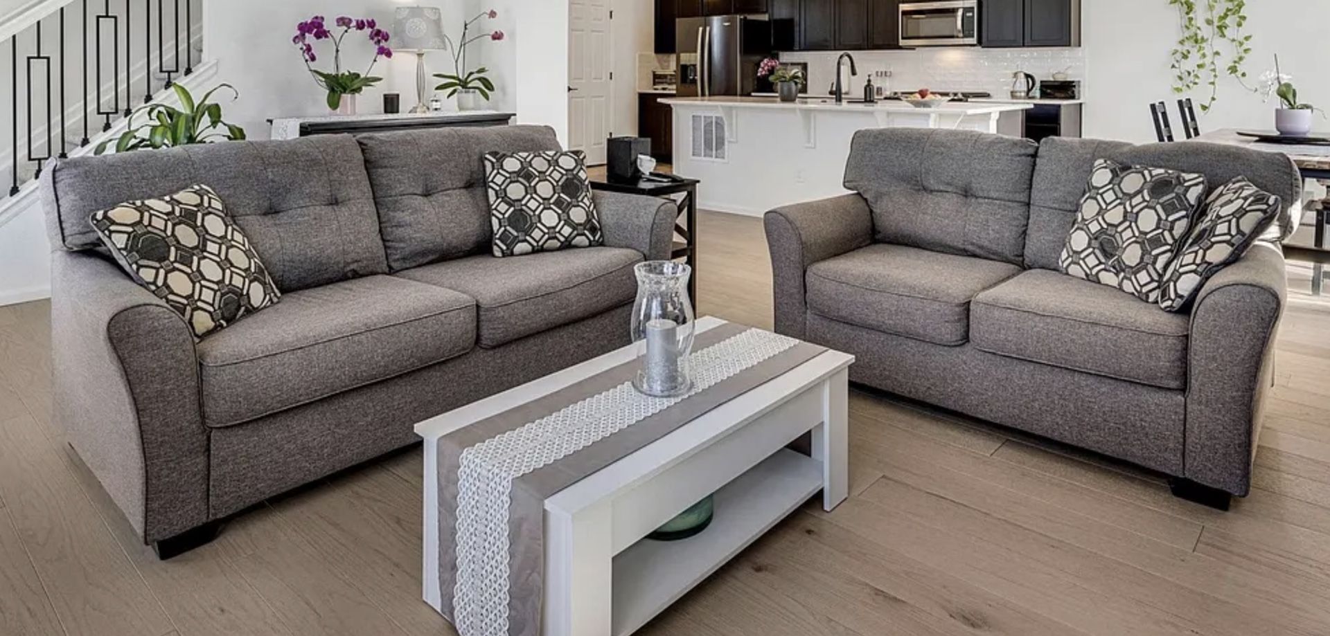 Couch Set: Sofa, Loveseat And Chaise