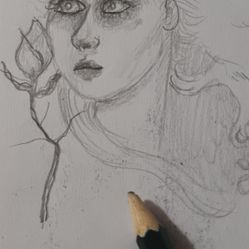 PORTRAIT HAND DRAWN ON ARTIST'S PAPER ORLANDO AREA