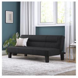  Futon with Microfiber Cover, Charcoal Microfiber