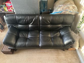 Leather futon $125