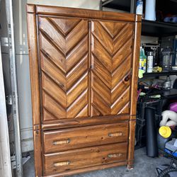 wooden armoire 