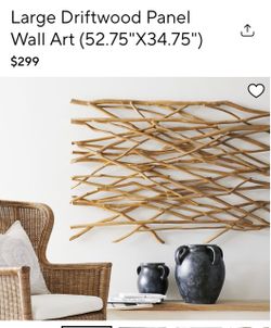 Large Driftwood Panel Wall Art 52.75x34.75