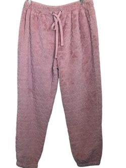  Crave Fame Jogger Women’s XL Pink Hearts Fleece 