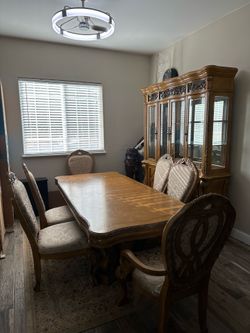 Dinning table and hutch