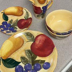 Home Trends Verdona Hand Painted Dinnerware Set