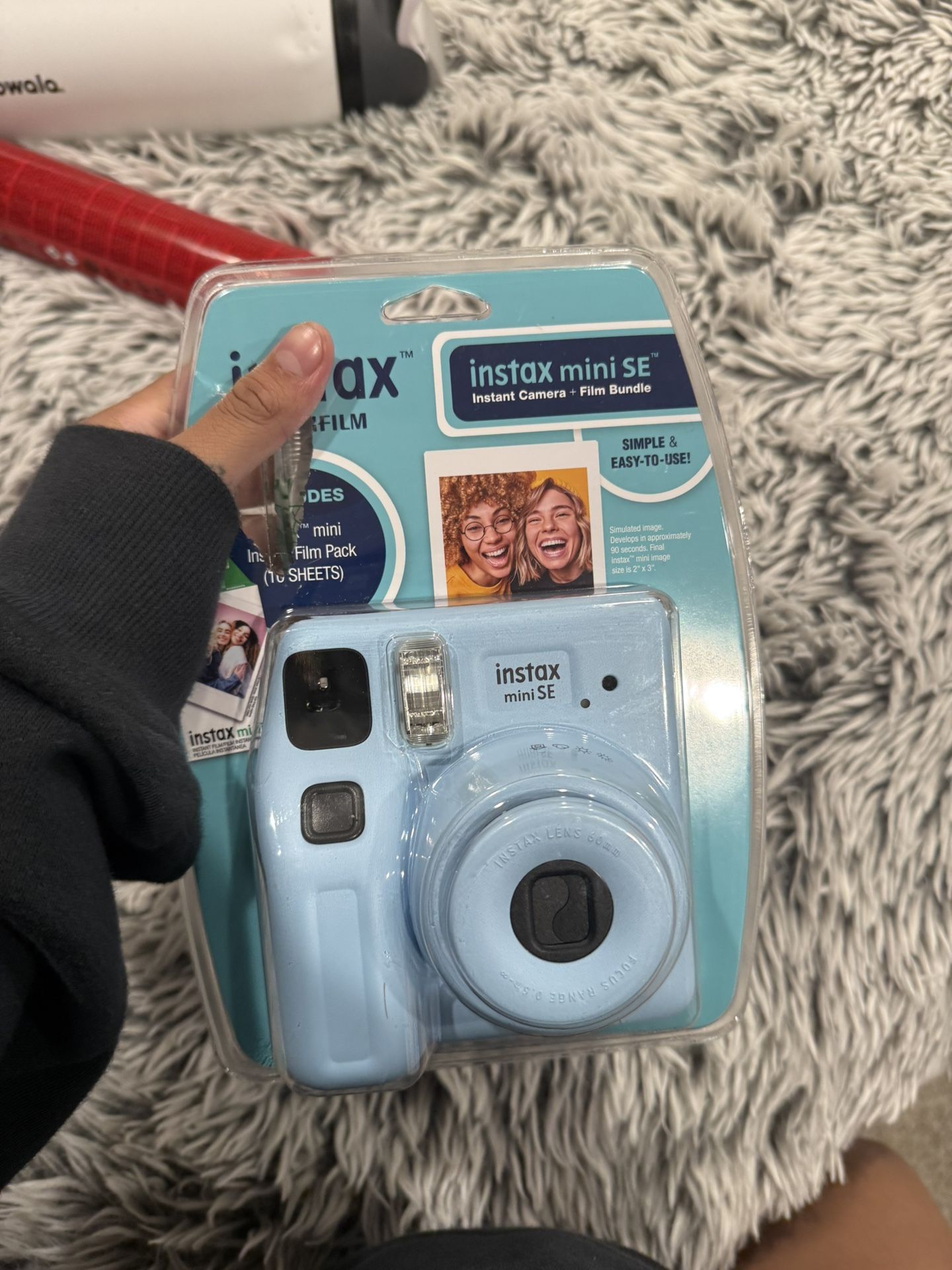 Blue instax camera