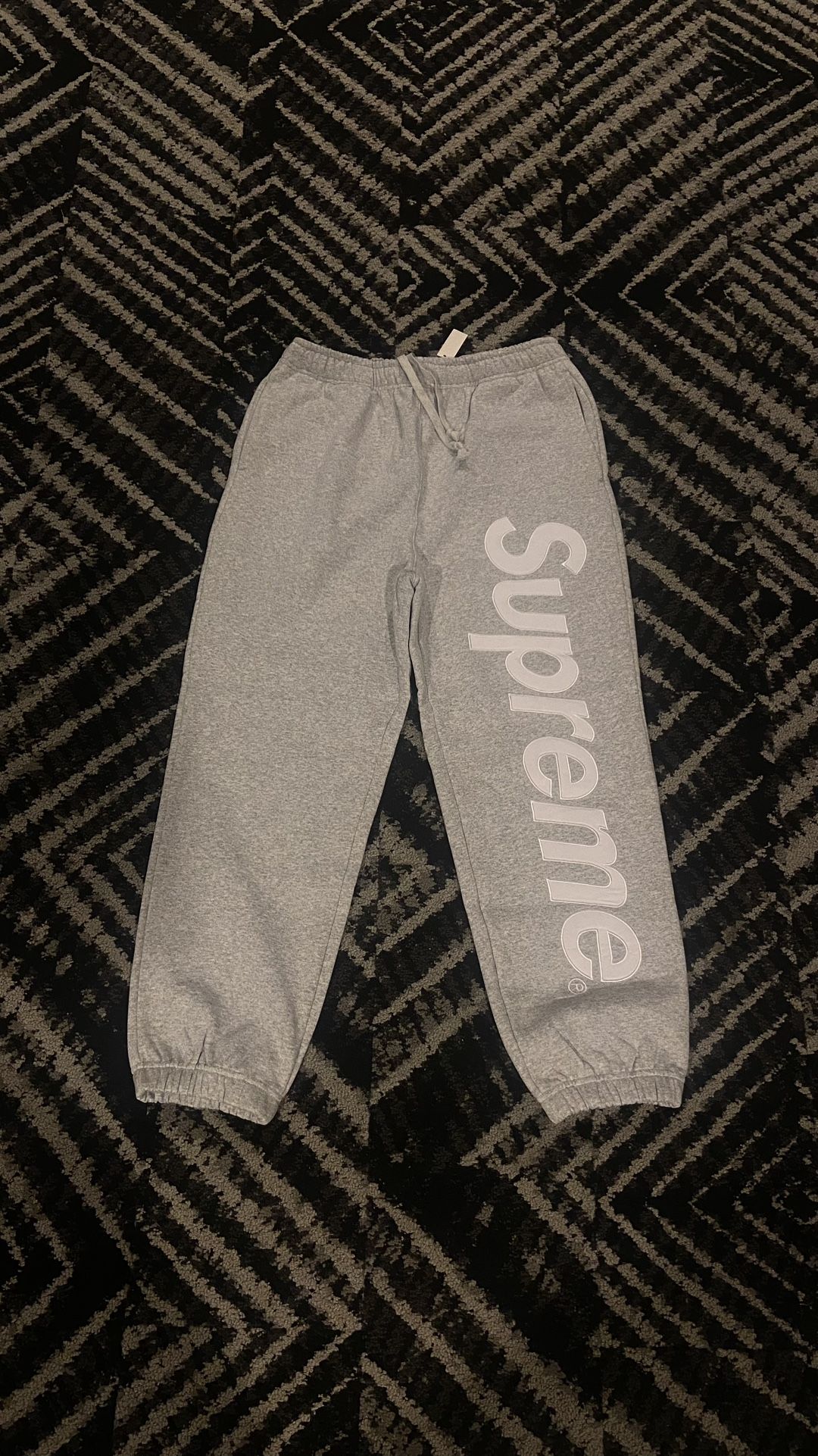 Grey Supreme Sweatpants | Size Medium