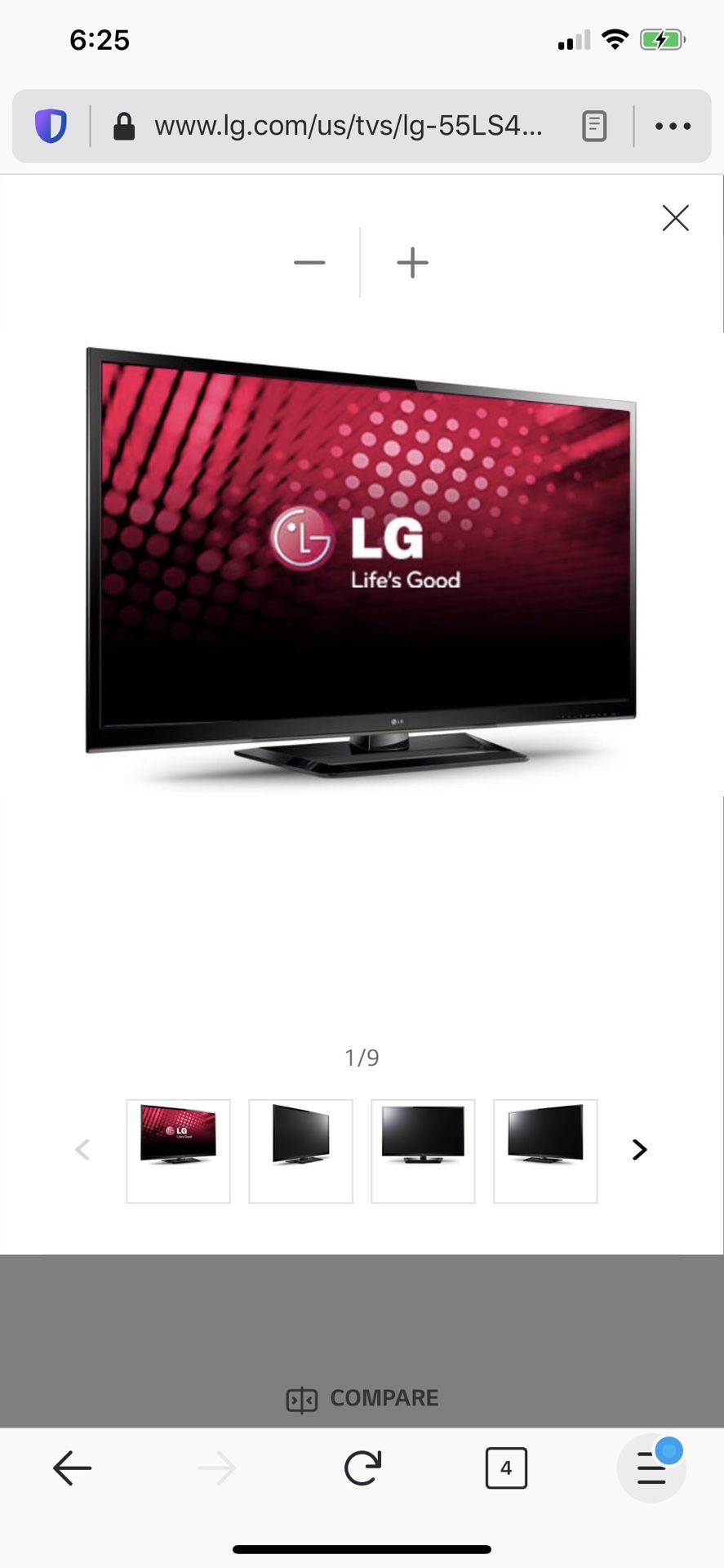 Lg 55 inch tv ls4600 model