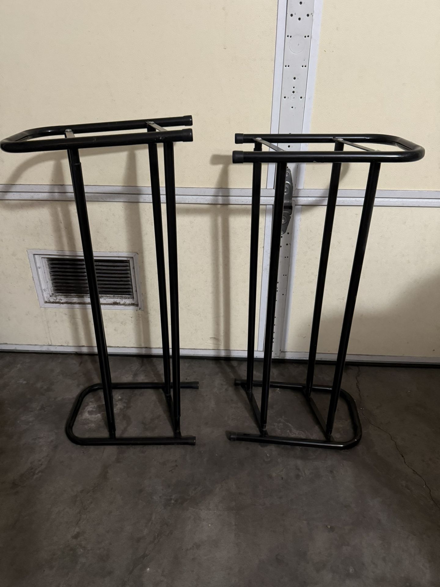2 Black Metal Shoe Racks 