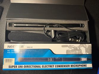 Neewer NW-81 Shotgun Condenser Microphone Kit with Windscreen, Cable & Box