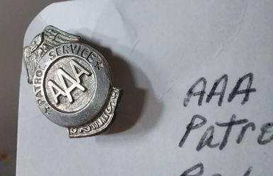 Vintage AAA Patrol Service badge lapel mini pin school crossing guard badge pin. (Johnstown Ohio)