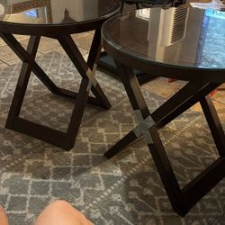 Two Coffee Round Tables