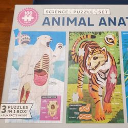 3- 100 Pc Animal Anatomy Puzzles