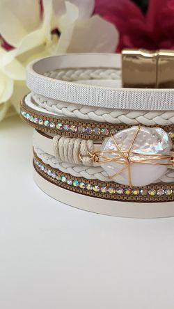 Natural Pearl Genuine Leather Bracelets