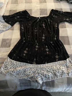 Mudd Clothing Black And White Romper