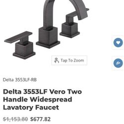 Bath & Kitchen Faucets-Open Box-Never Used, Delta, Moen. Great Deal!