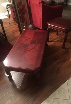 Coffee & 1 end table. Cherrywood. $30