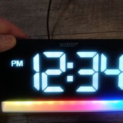 Digital Alarm Clock PLUS RGB Nightlight + USB Input