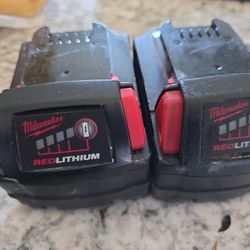 2 Good WORKING Condition Milwaukee XC5.0 Batteries
