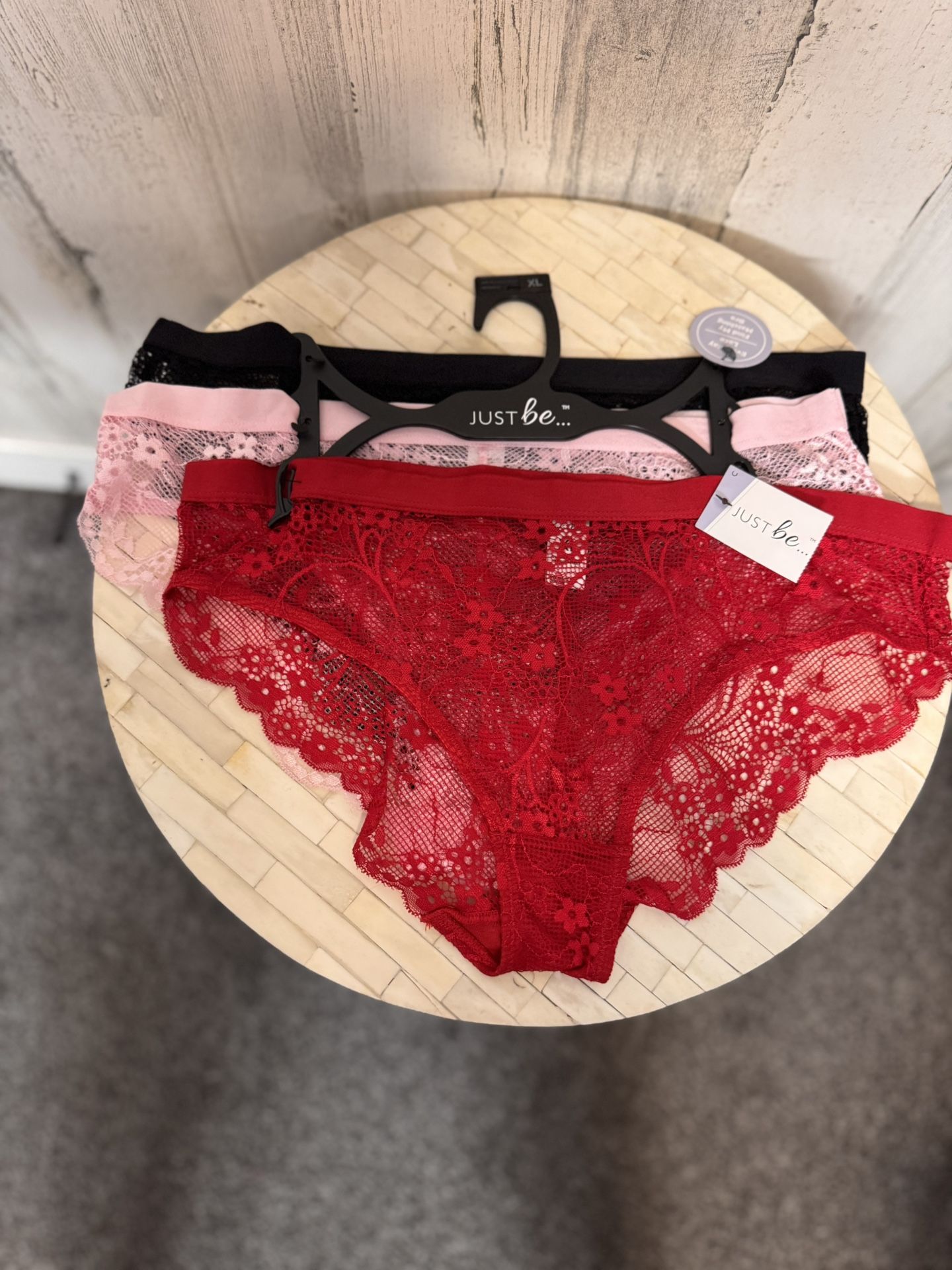 Just be laced panty set of 3 size XL