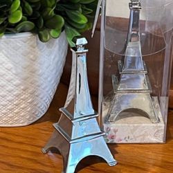 PARIS EIFFEL TOWER Chrome Ring Holder Unisex 3.5" wedding bridal favor gift