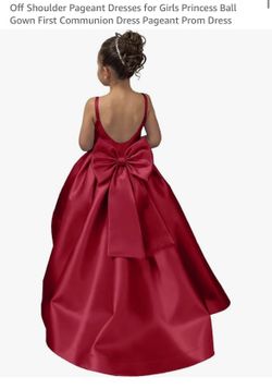 Off Shoulder Pageant Dresses for Girls Princess Ball Gown First Communion Dress Pageant Prom Dress
