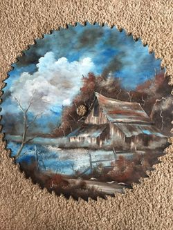 Saw blade painting