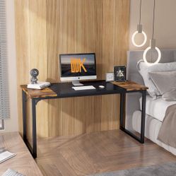 Computer Desk 55” with Splice Board, Home Office Desks with Two-Tone Design
