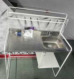 Stainless Steel Utility Sink Workstation – Like New