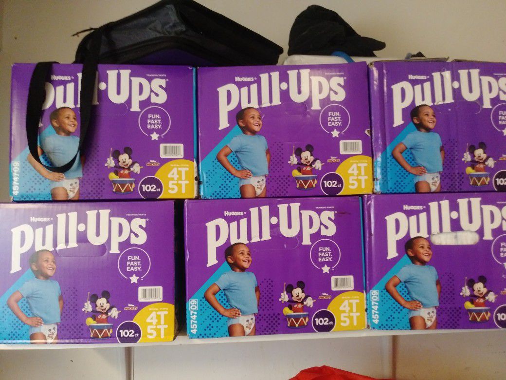 Huggies Pull-Ups 102 Count 4t5t. They are $25 a box but I will do three for $60, my old post was wrong my daughter made a mistake, but still a greatea
