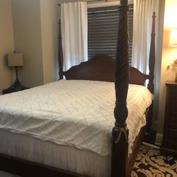 Carved Wood Bed Frame -king