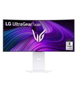 LG - 34" UltraGear OLED WQHD Curved Gaming Monitor 34GX90SA-W - White